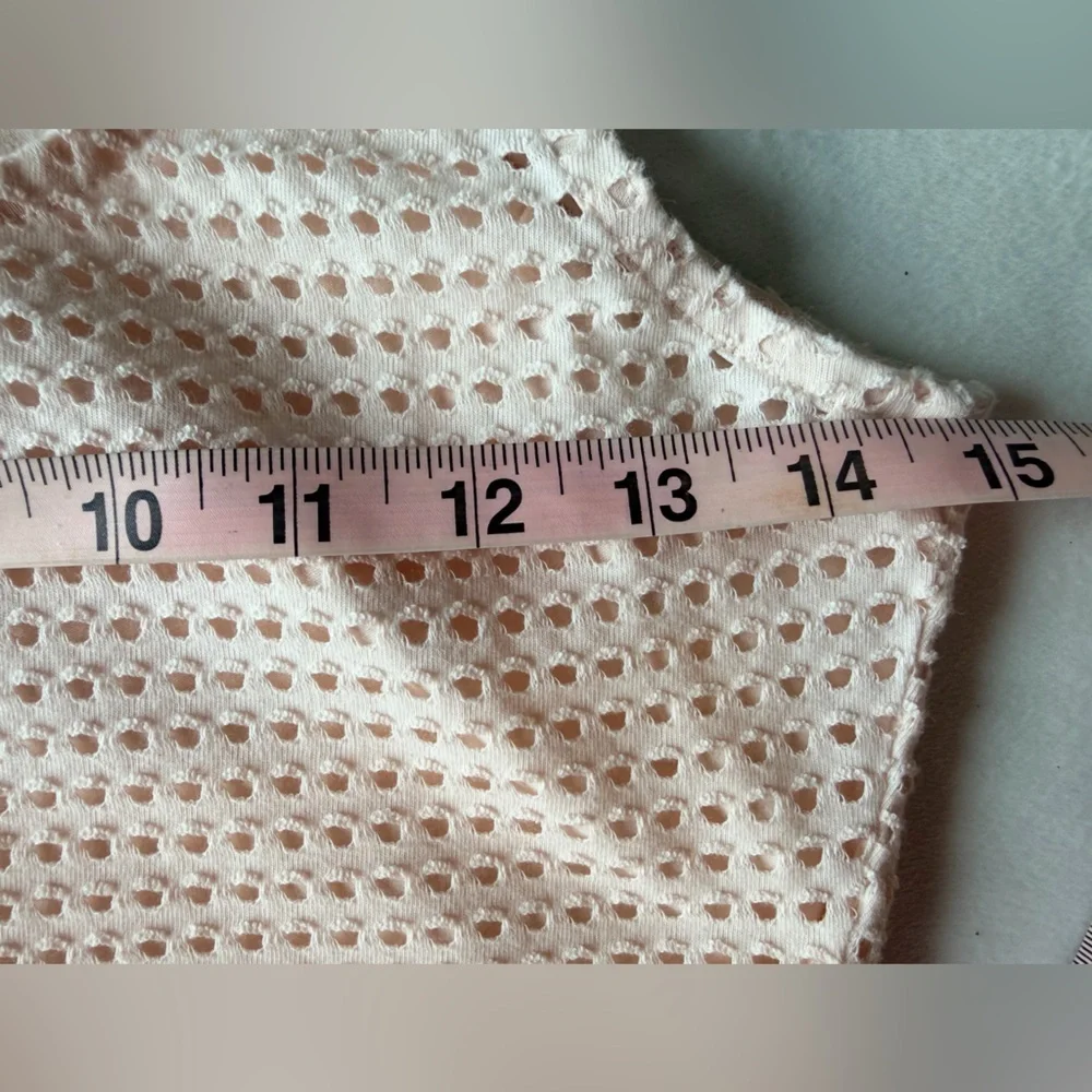 Express Blush Pink Textured High Waist Bikini Bottom Size Small